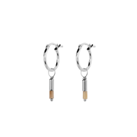 Oorbellen Noa - beige Jaspis - zilver
